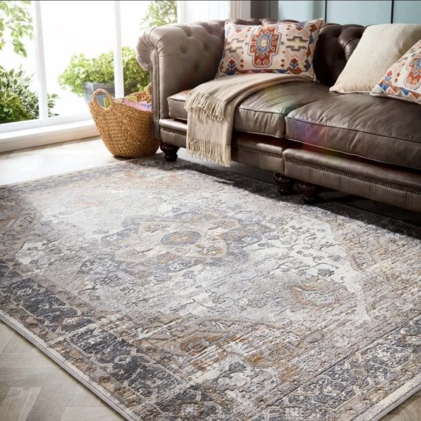 Oriental Style Grey Rug 150cm x 80cm - Image 2