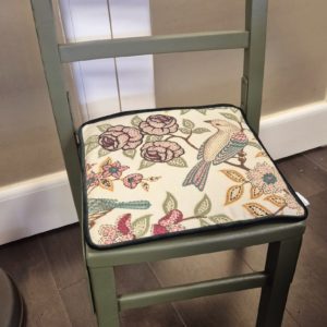 Child's chair and bird cushions