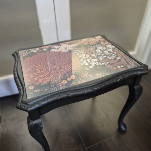 Small Glass topped side table
