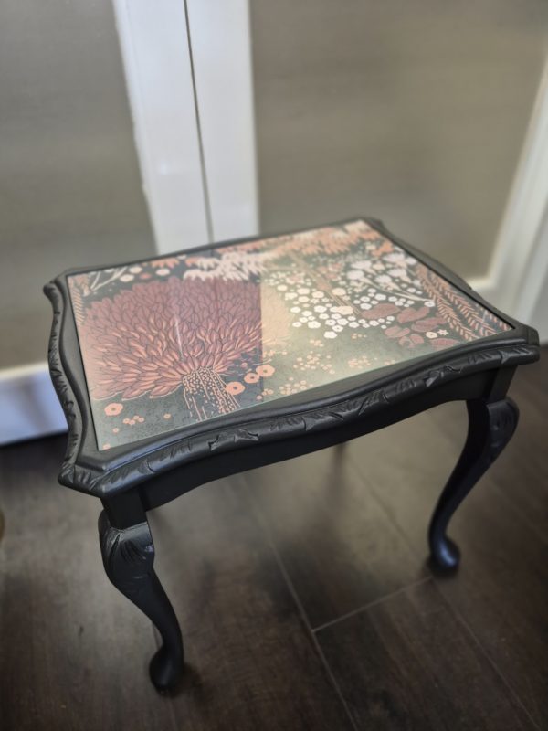Small Glass topped side table