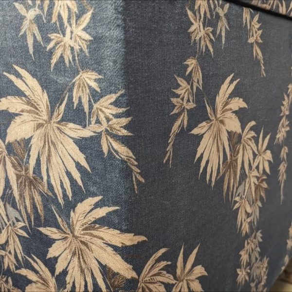 Blanket Box Storage Ottoman Blue Acer Velvet - Image 4