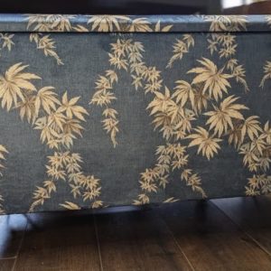 Blanket Box Storage Ottoman Blue Acer Velvet