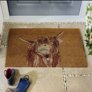 Highland Cow Door Mat 45x75cm