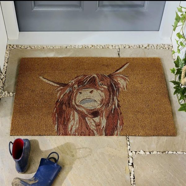 Highland Cow Door Mat 45x75cm