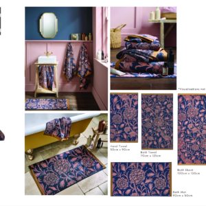 Wild Tulip Copper Bath Mat