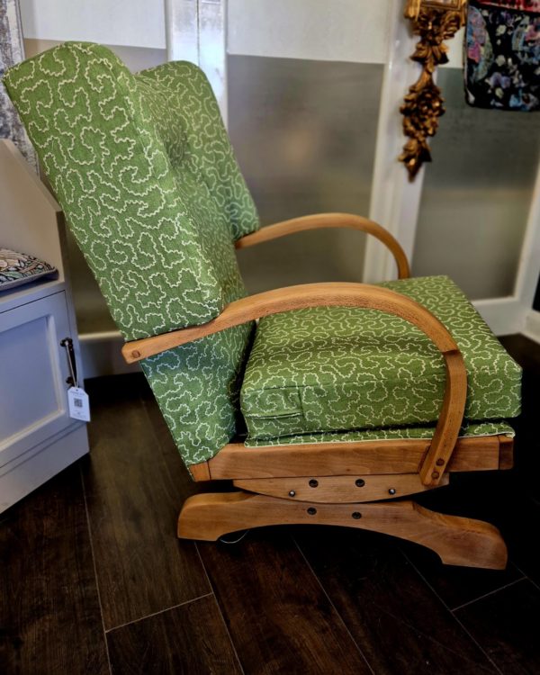 Linwood Wiggle Avocado Bentwood Rocking Chair - Image 3
