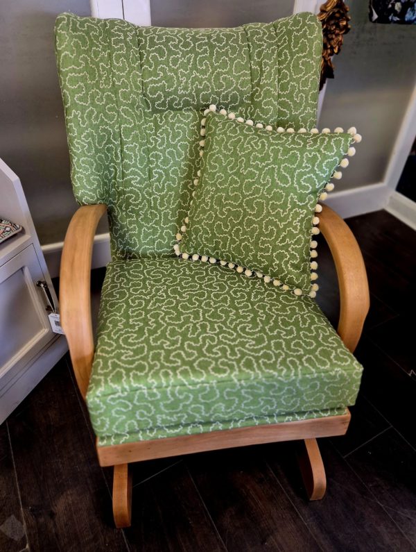 Linwood Wiggle Avocado Bentwood Rocking Chair - Image 4