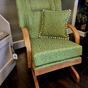 Linwood Wiggle Avocado Bentwood Rocking Chair