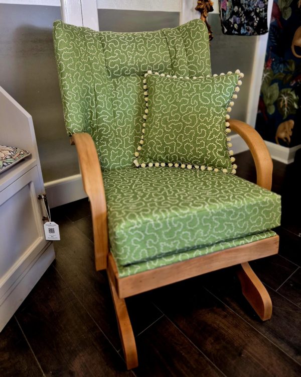 Linwood Wiggle Avocado Bentwood Rocking Chair