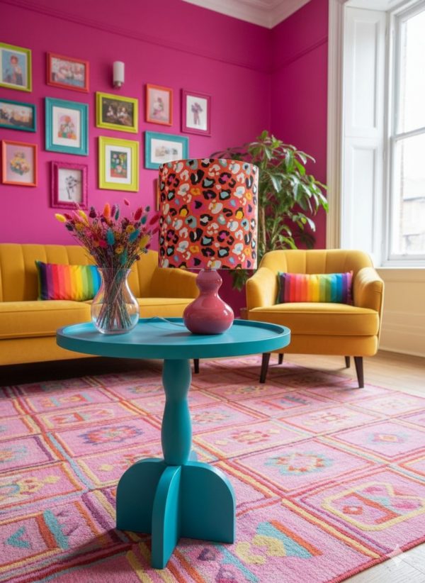 Multicoloured leopard print lamp - Image 2