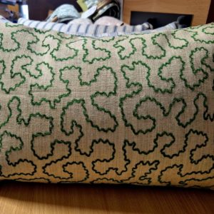 Cushions in Linwood wiggle fabric