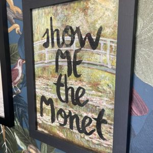 Show Me The Monet Altered Art Framed Print
