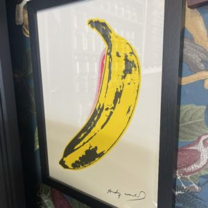 Warhol Banana Popart Framed Print