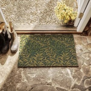 Morris & Co Green Willow Bough Doormat Coir 75x45cm