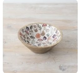 17cm autumnal wooden bowl
