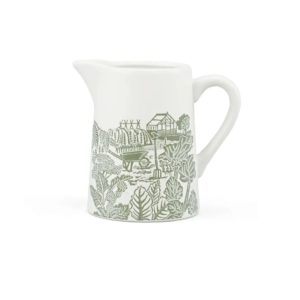 Kate Heiss Ceramic Jug Woodland Green