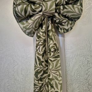 statement fabric door bow william morris willow bough green
