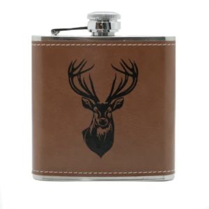 stag hip flask 6oz